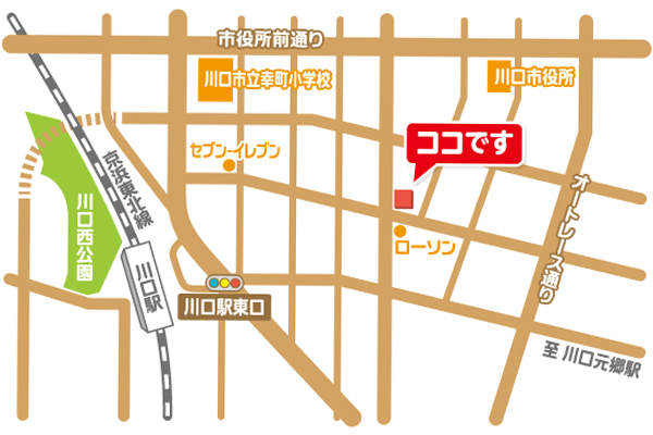川口カイロプラクティック整体院へのアクセス地図